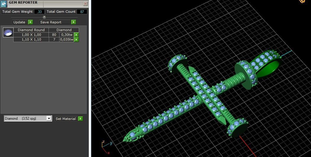 Pendant cross nail 35mm Model 2067 3D print model_8