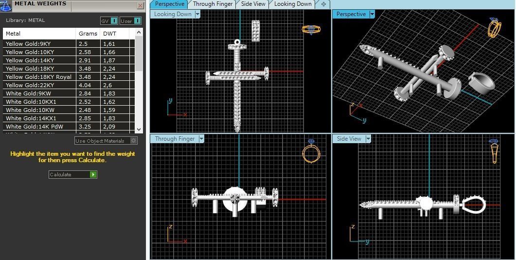 Pendant cross nail 35mm Model 2067 3D print model_7