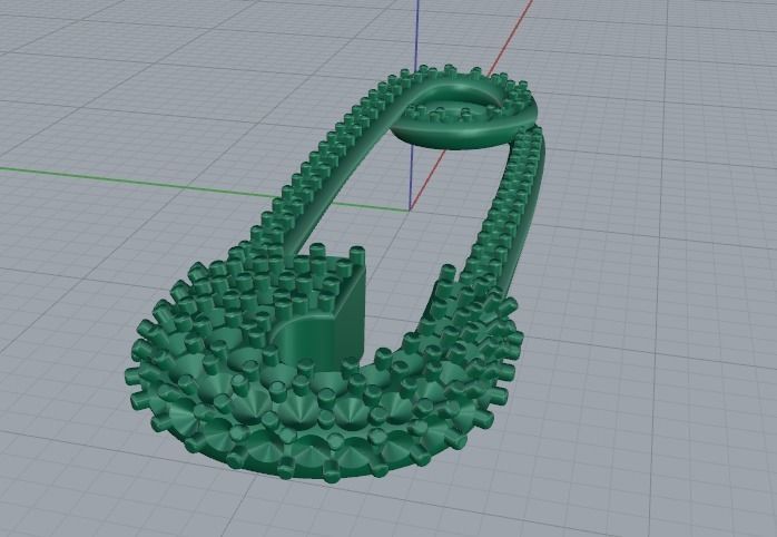 Bracelet Pin Model 2066 3D print model_5