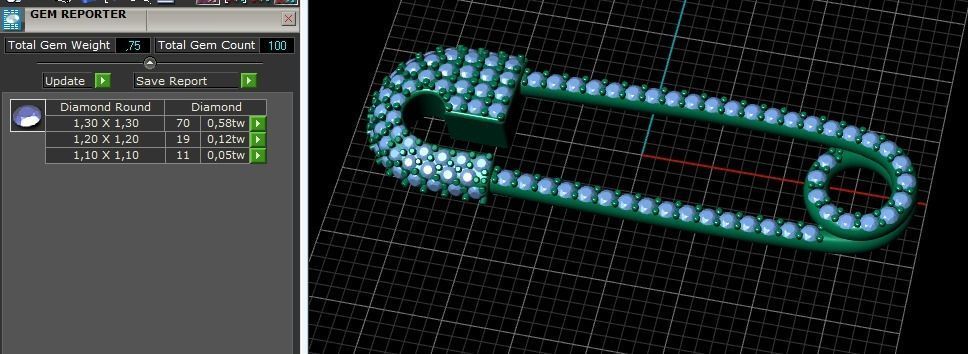 Bracelet Pin Model 2066 3D print model_9