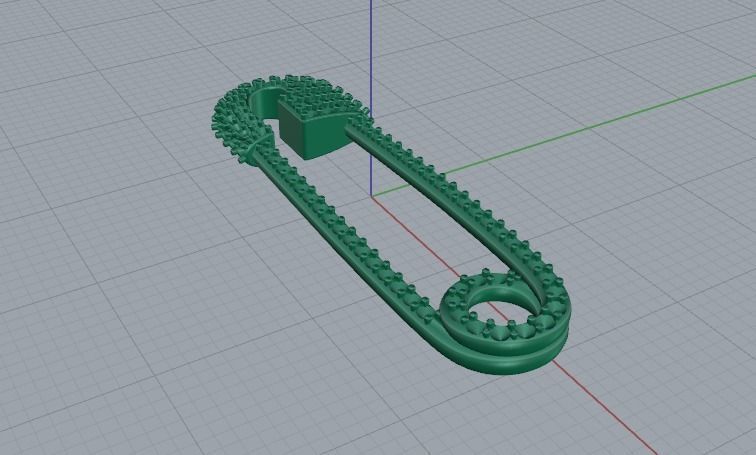 Bracelet Pin Model 2066 3D print model_4