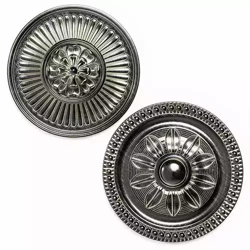 Rozet 2 marble ceiling medallion with flower design