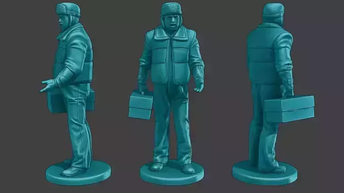 Actual Male Truck Driver AMTD 004 3D print model
