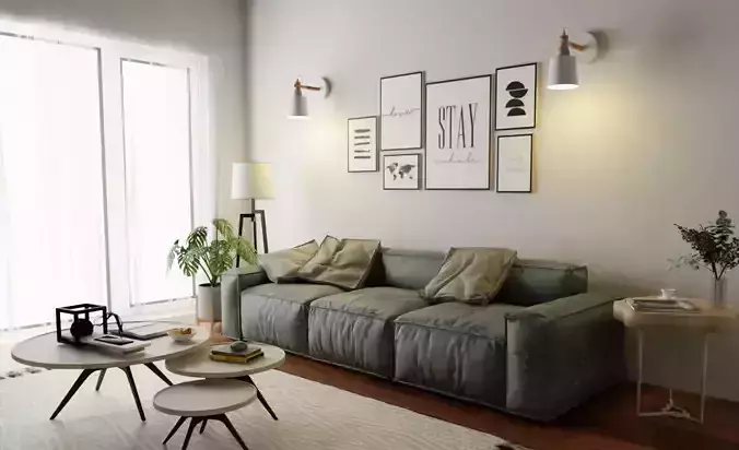 LIVING ROOM INTERIOR 3D model