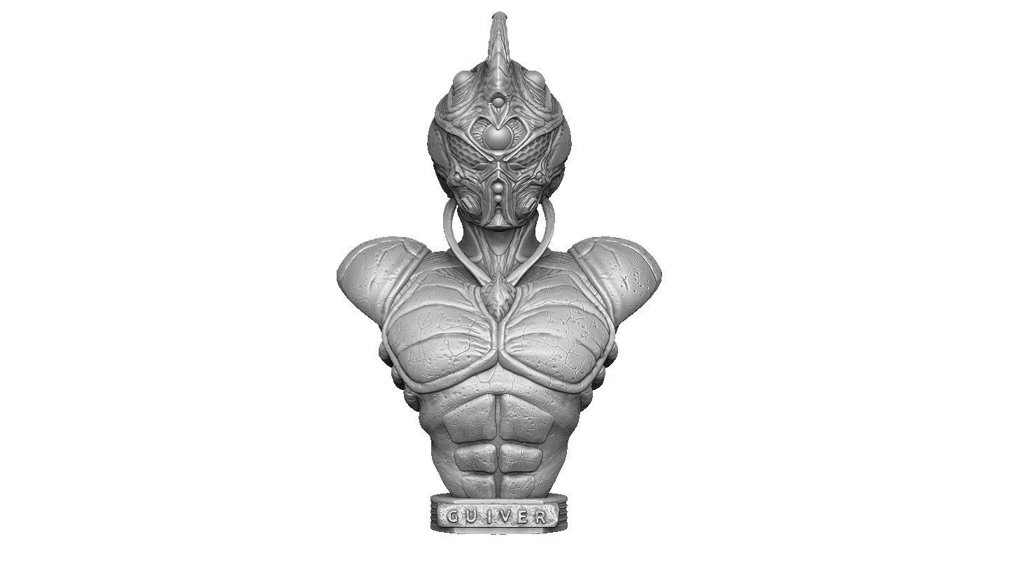 Guyver Bust 3D printable STL 3D print model_12