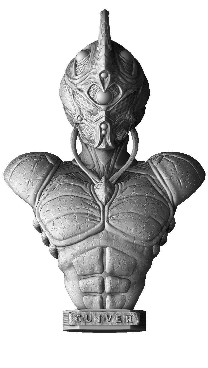 Guyver Bust 3D printable STL 3D print model_21