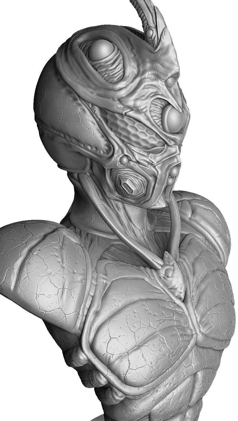 Guyver Bust 3D printable STL 3D print model_28