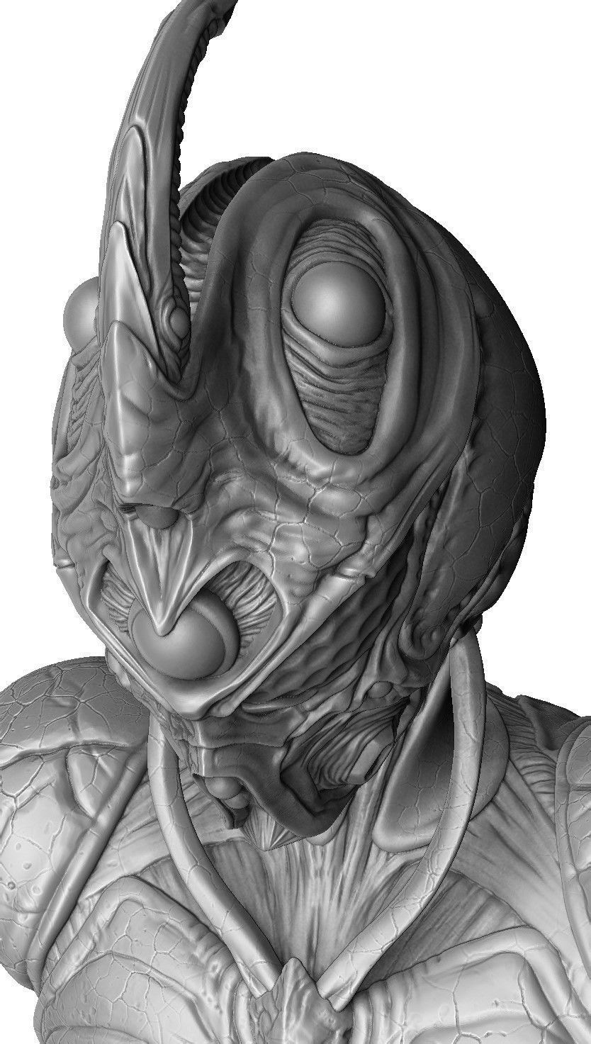 Guyver Bust 3D printable STL 3D print model_13