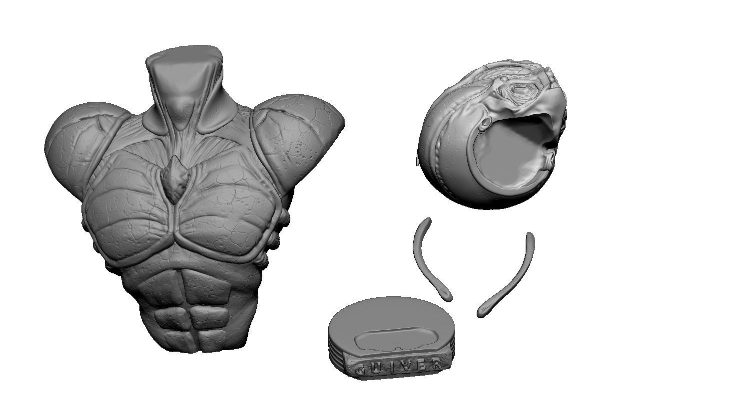 Guyver Bust 3D printable STL 3D print model_14