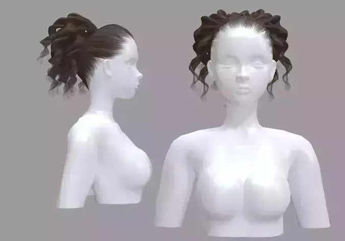 Wide Ponytail Hairstyle V19629 