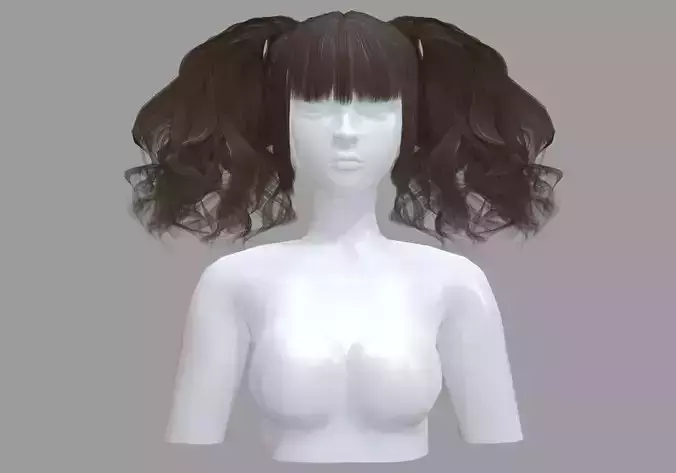 Wide Pigtails Hairstyle V47839 