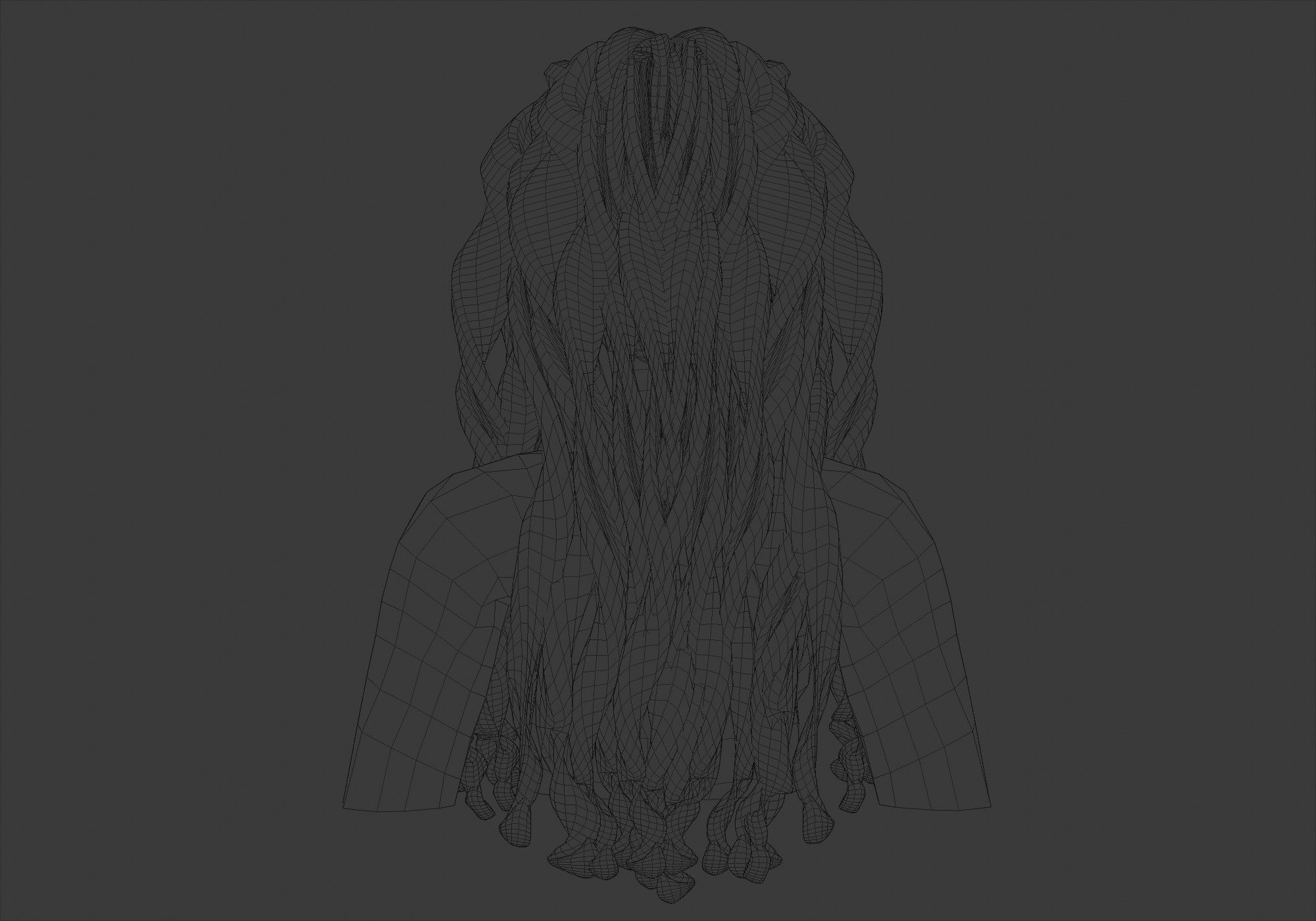 Wavy Female Hairstyle V35008 3D model_9