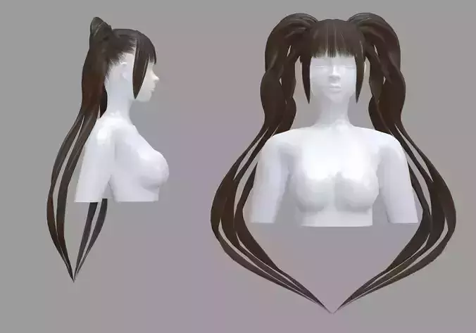 Two Ponytails Hairstyle V16673 