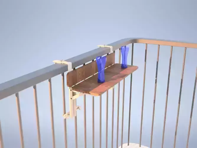 Foldable Balcony Table 3D model