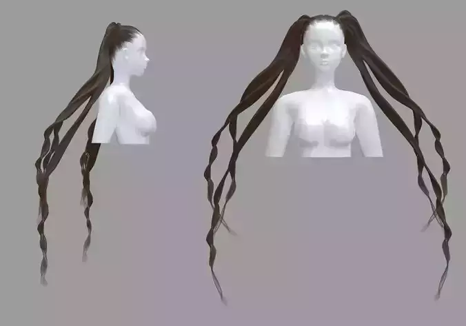 Ponytails Wavy Hairstyle V15201 