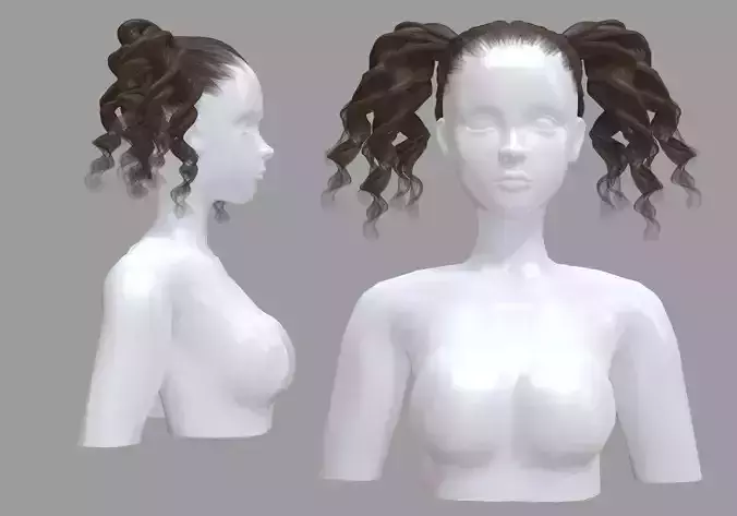 Ponytails Curly Hairstyle V22221 