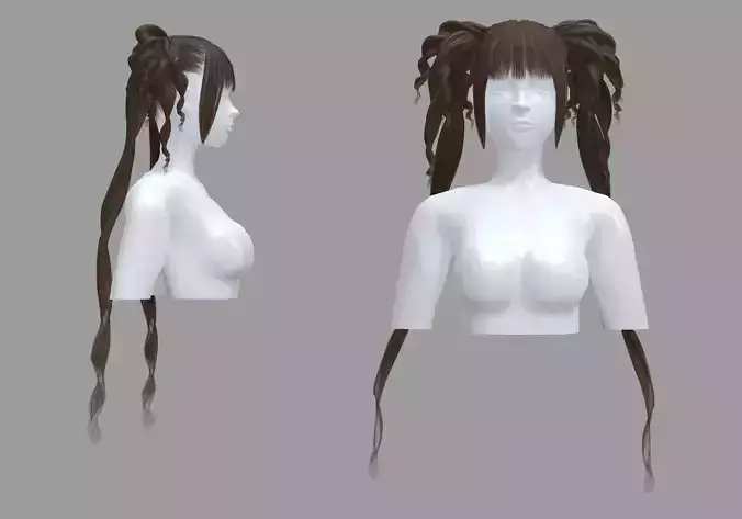 Long Stylized Hairstyle V26033 
