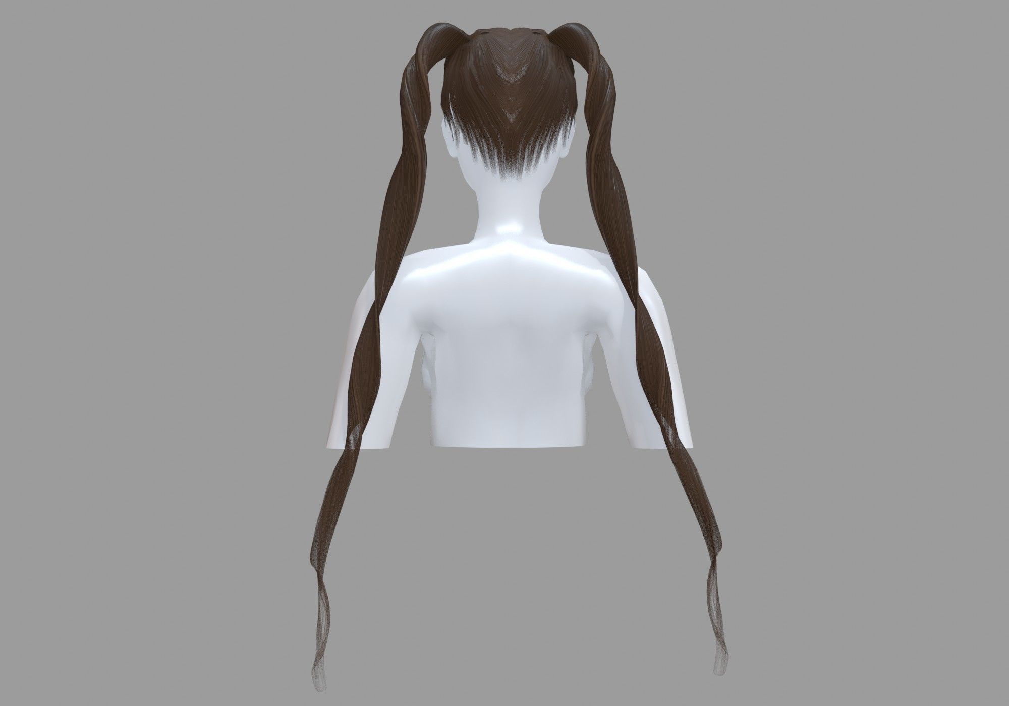 Female Cute Hairstyle V10521 3D model_4