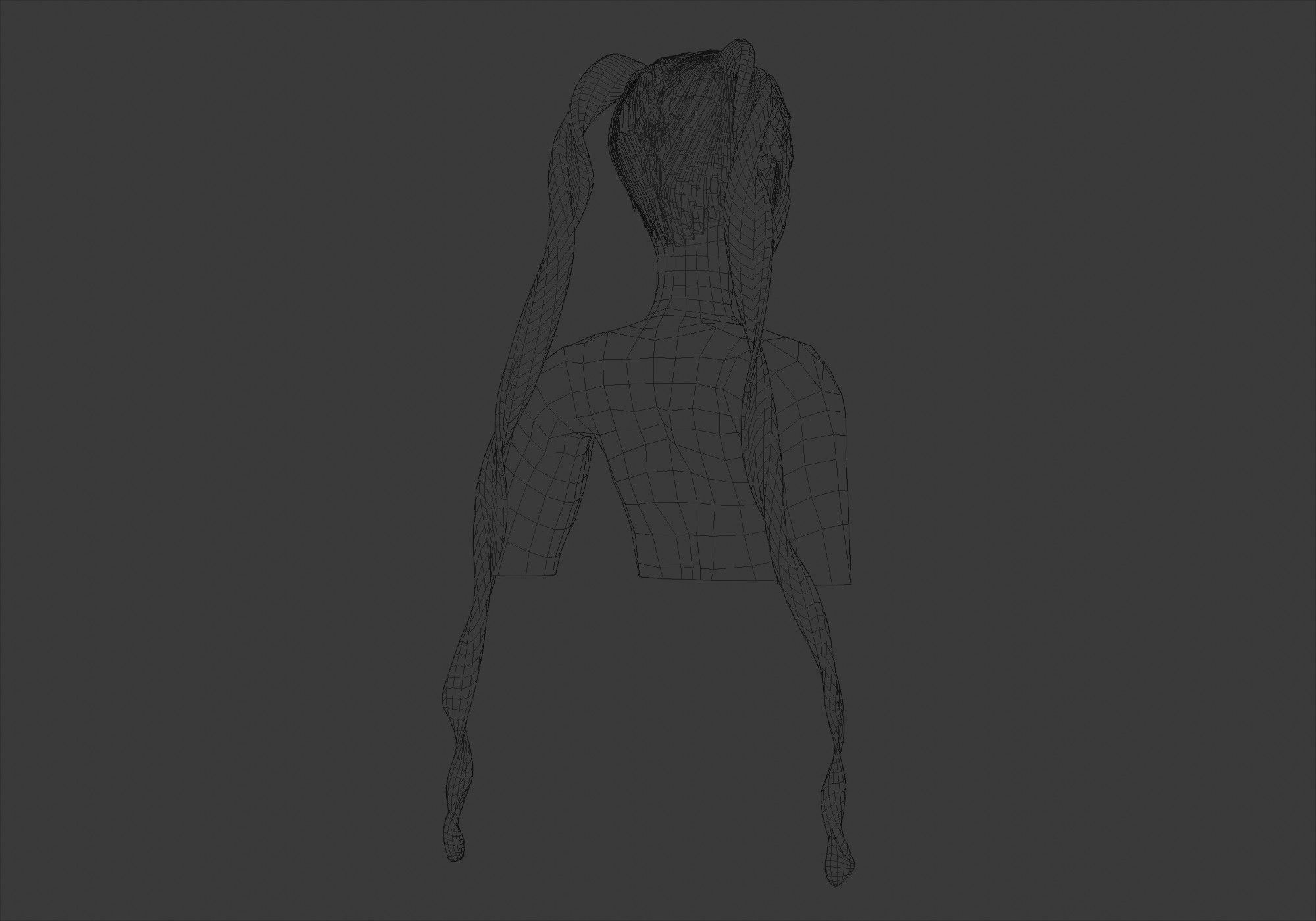 Female Cute Hairstyle V10521 3D model_8