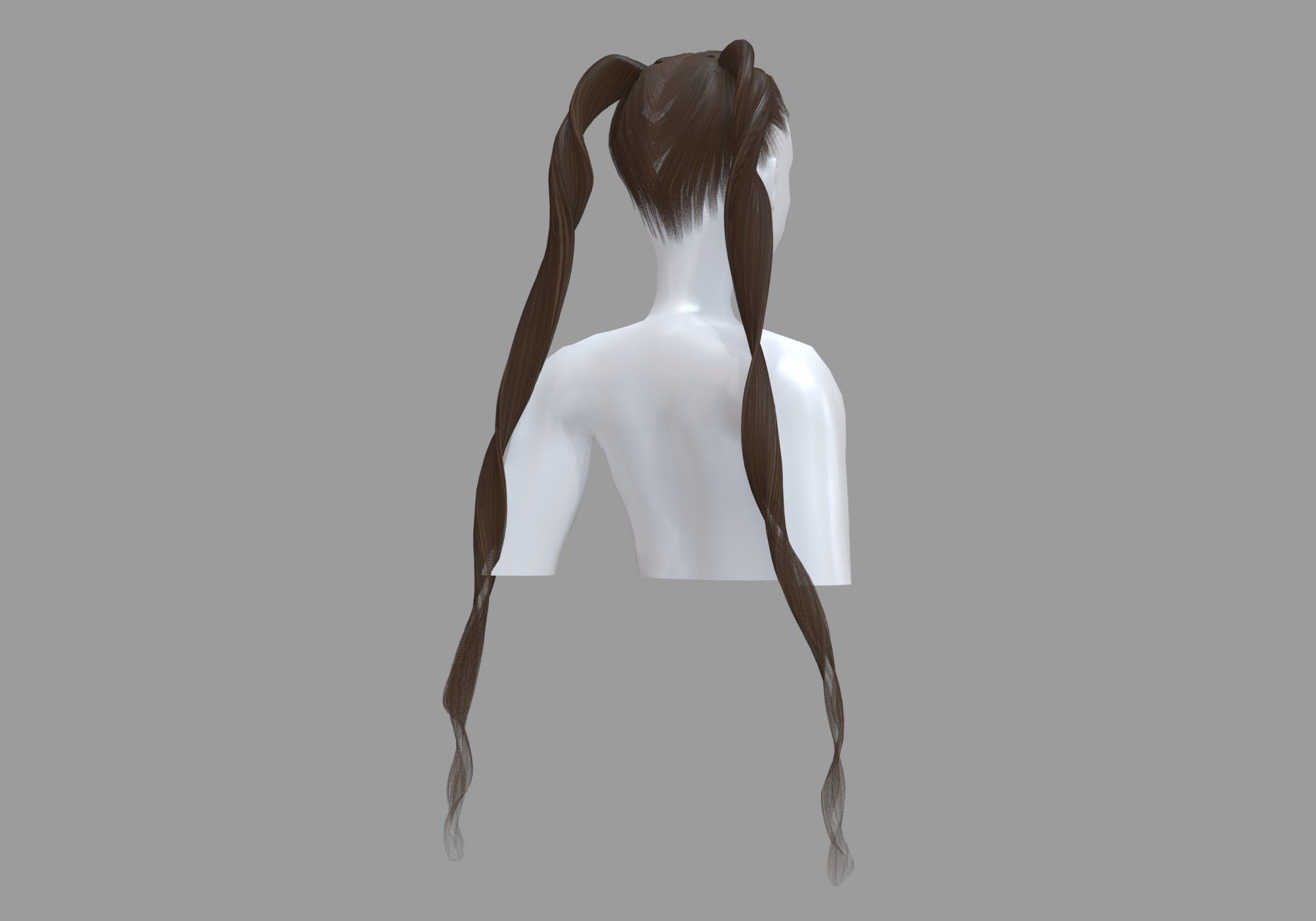 Female Cute Hairstyle V10521 3D model_3