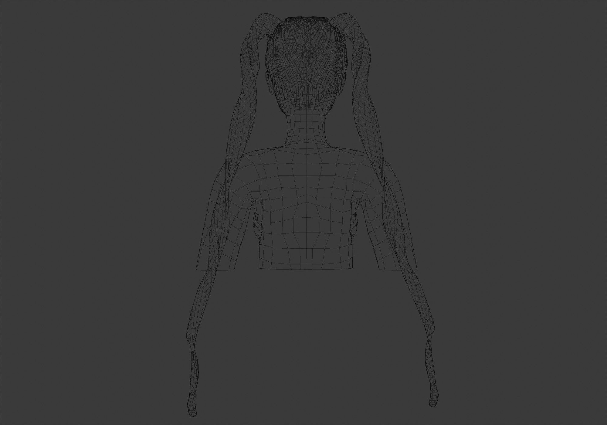 Female Cute Hairstyle V10521 3D model_9