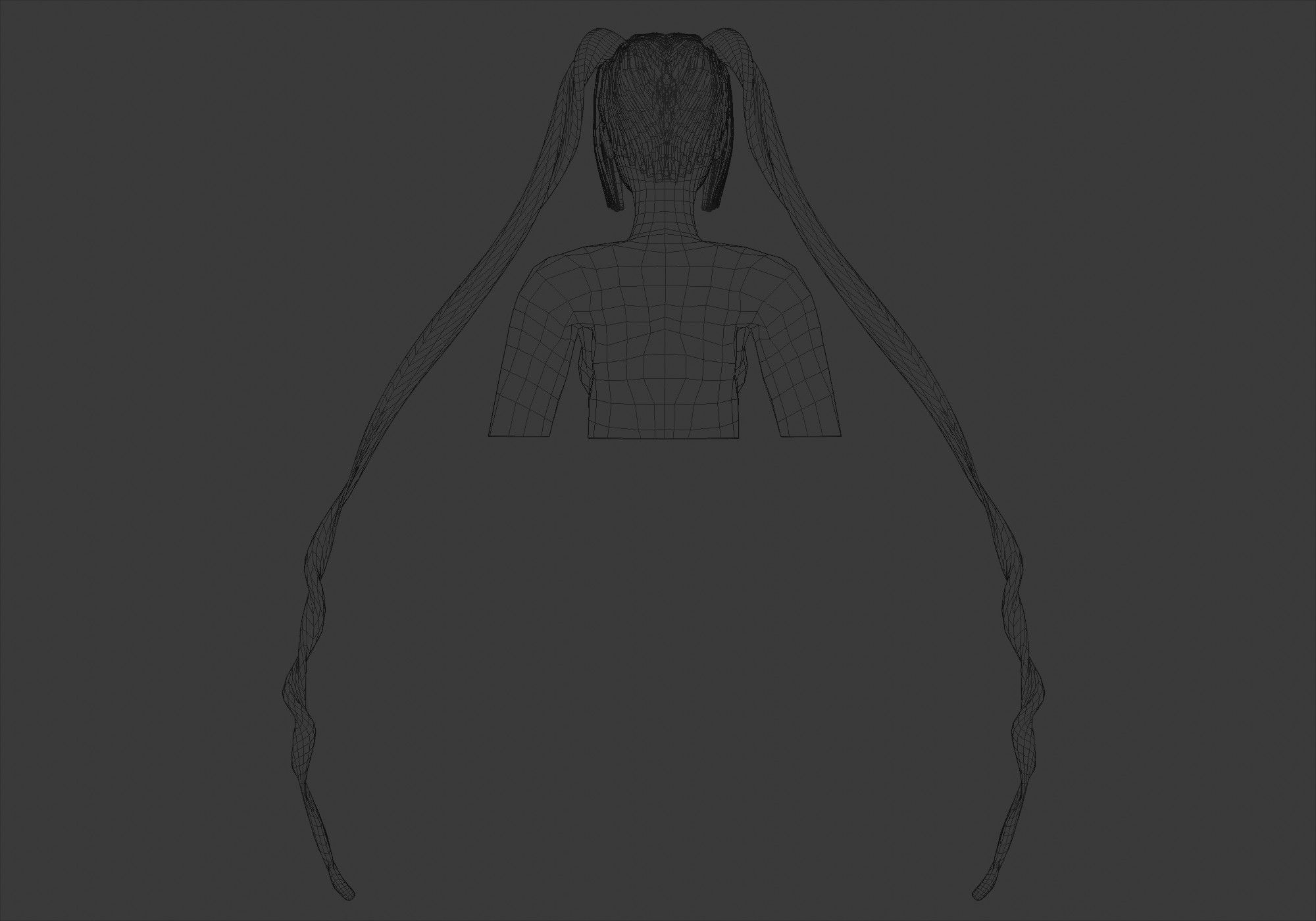 Cute Female Hairstyle V14177 3D model_9