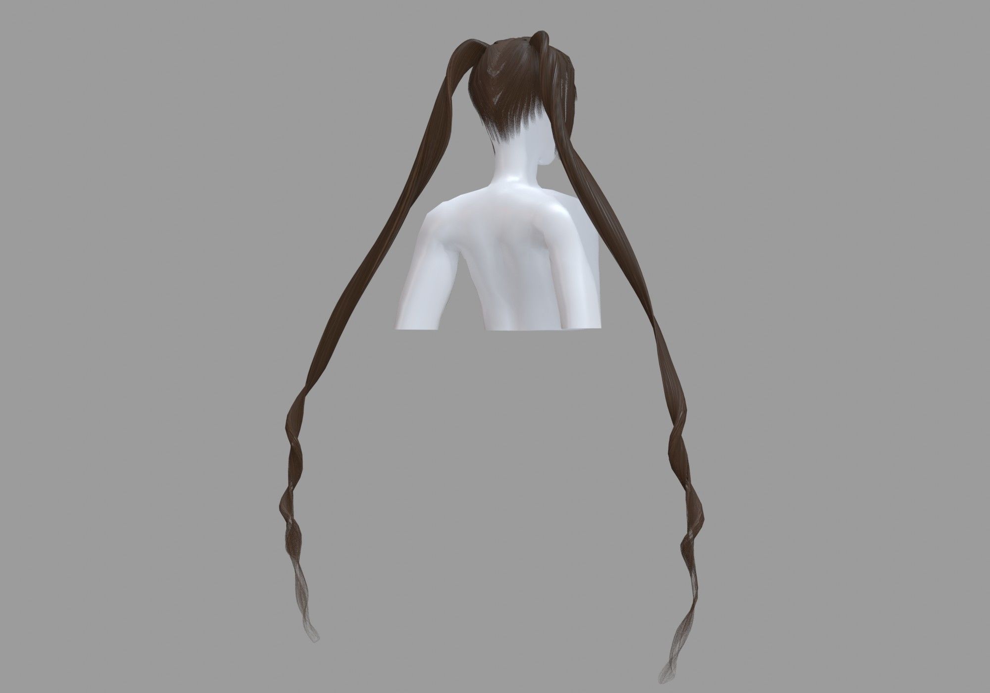 Cute Female Hairstyle V14177 3D model_3