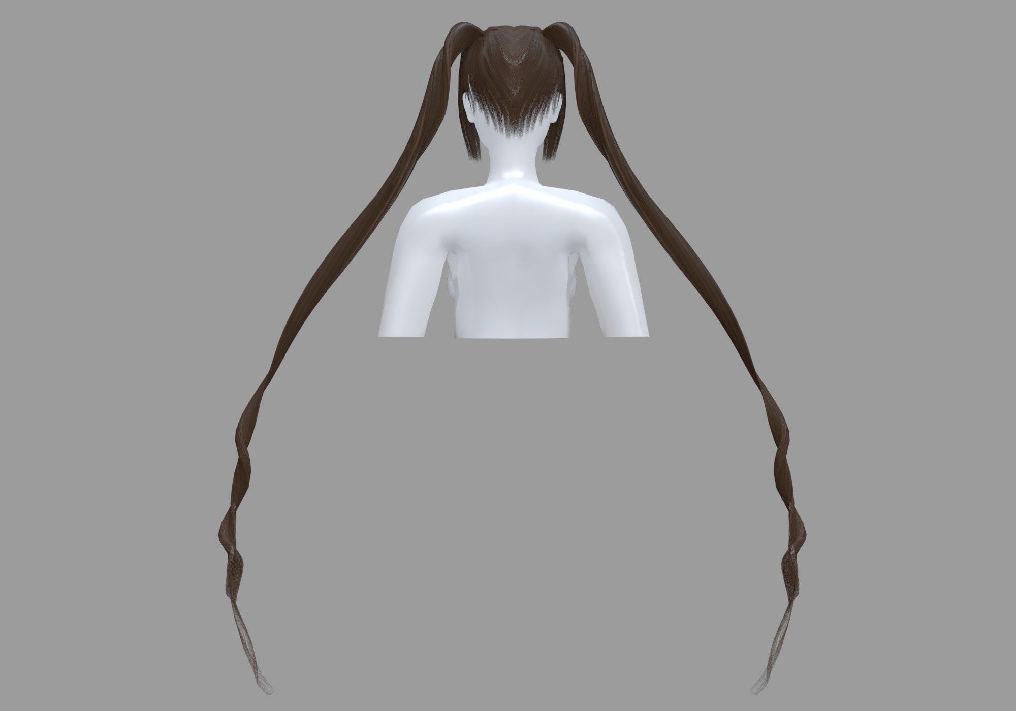 Cute Female Hairstyle V14177 3D model_4