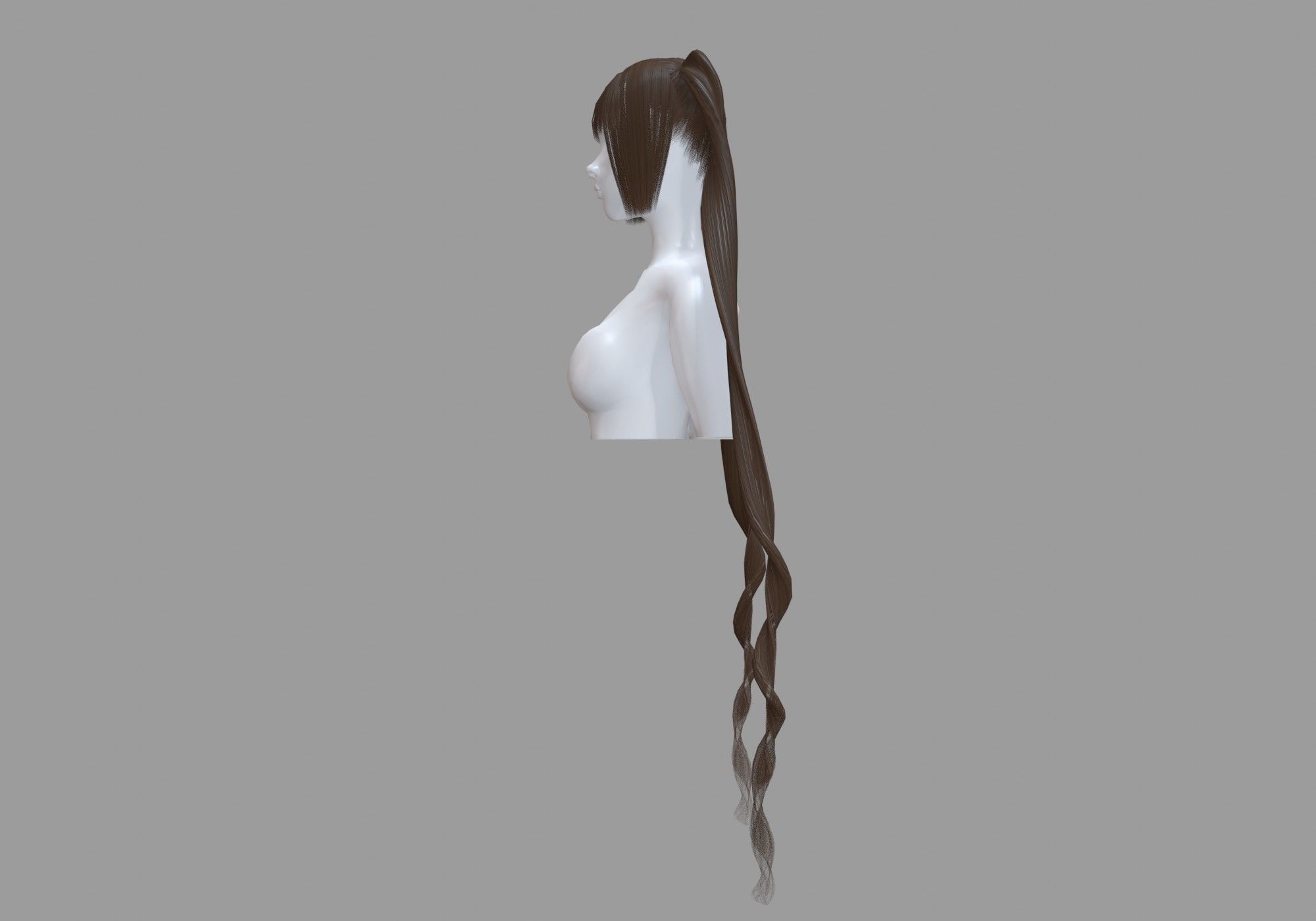 Cute Female Hairstyle V14177 3D model_2