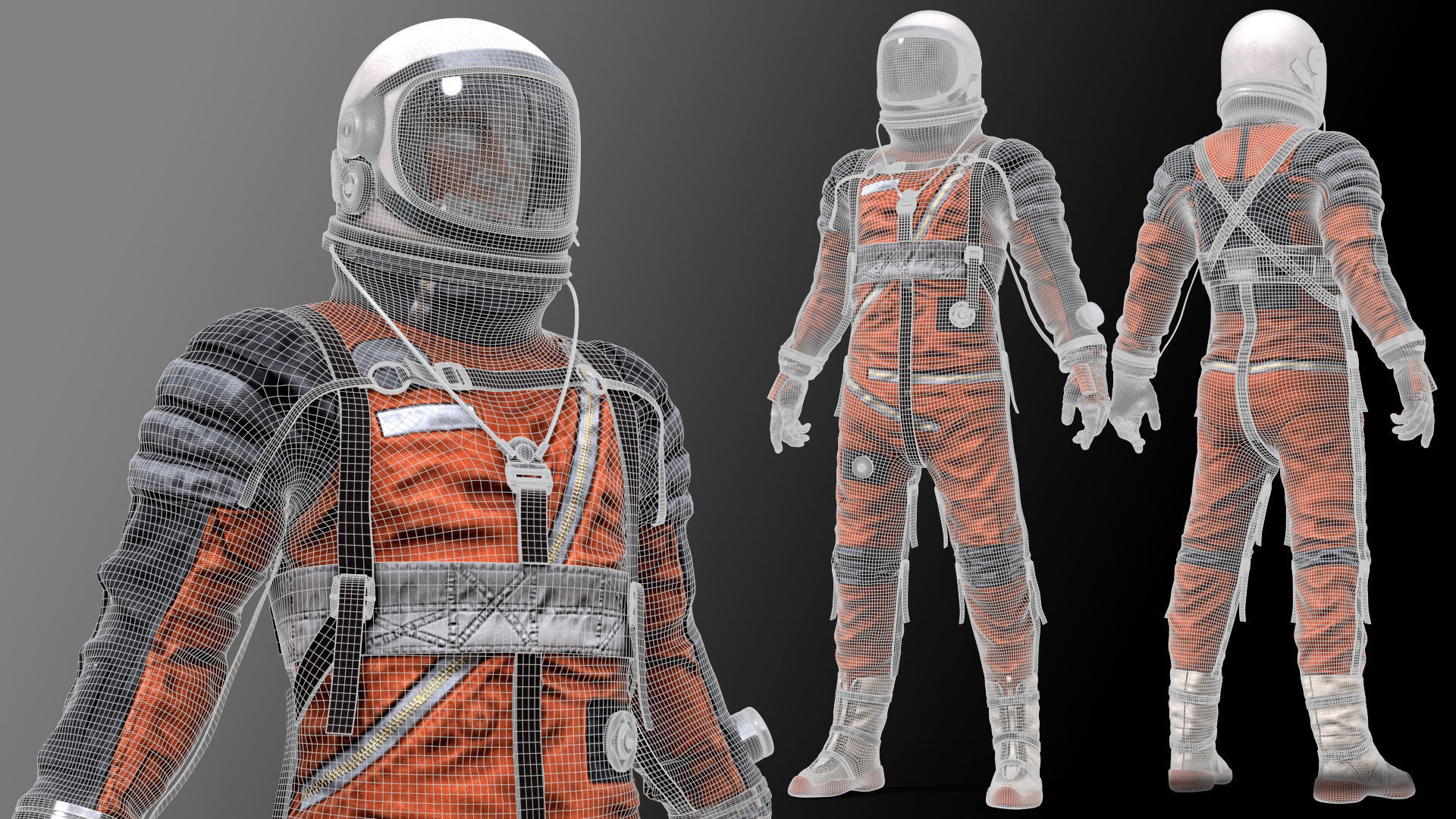 CS04 Space Suit LITE VERSION 2 Low-poly 3D model_5
