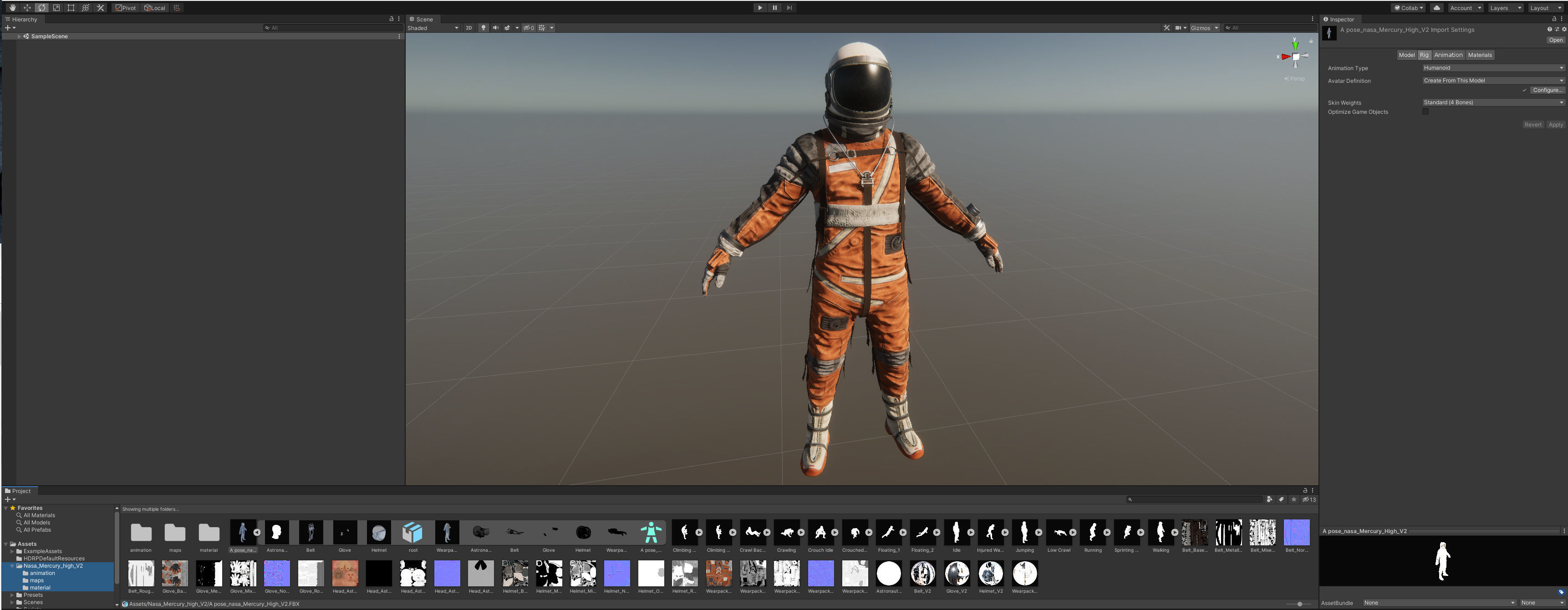 CS04 Space Suit LITE VERSION 2 Low-poly 3D model_16