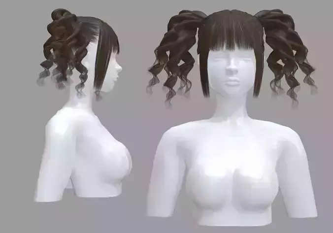 Curly Ponytails Hairstyle V23693 