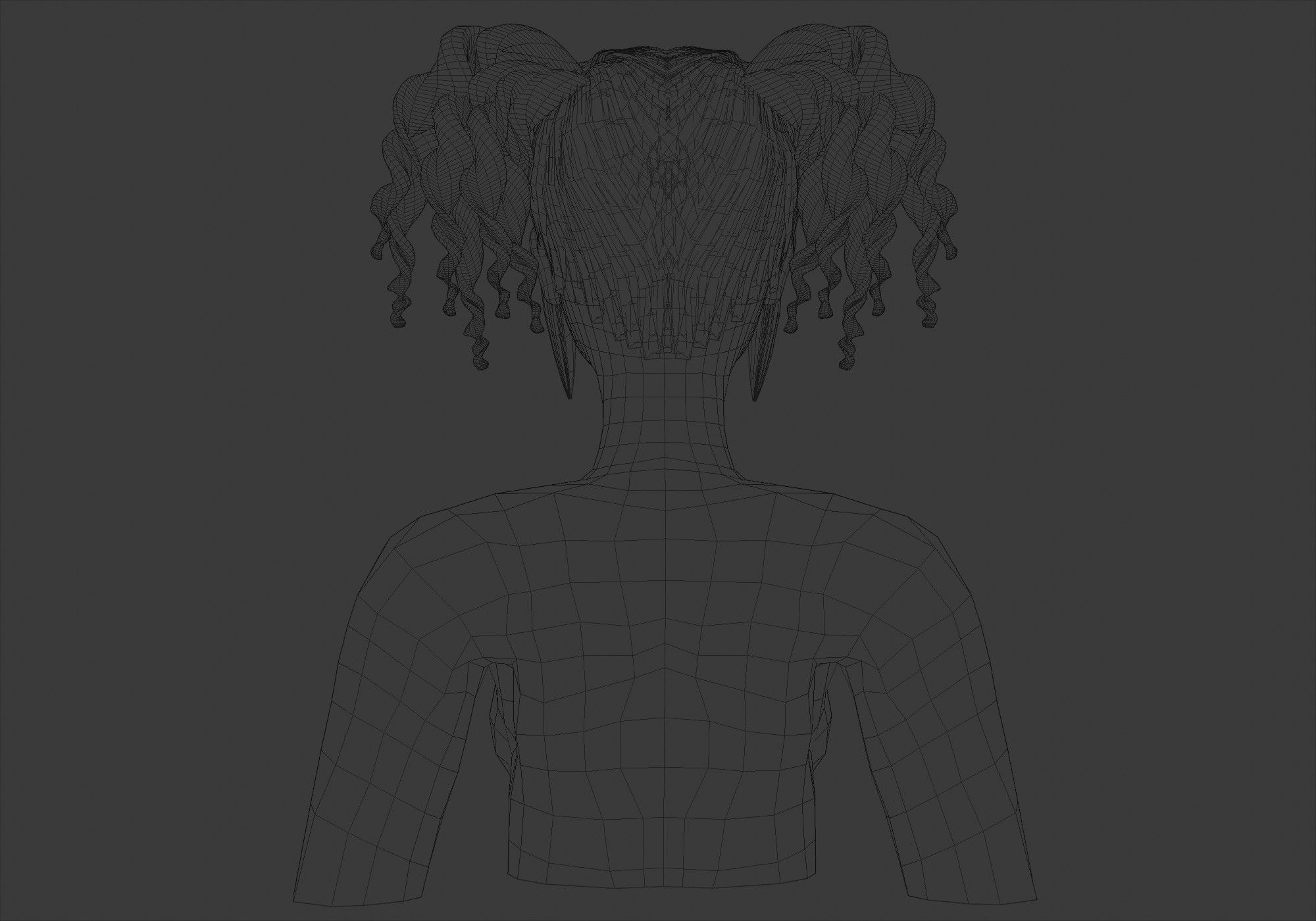 Curly Female Hairstyle V23693  3D model_9