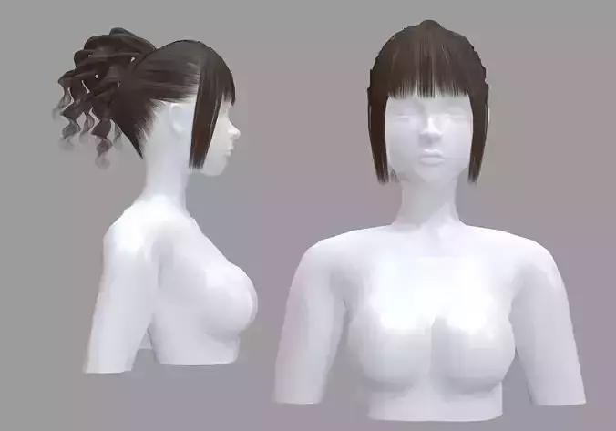 Curly Bangs Hairstyle V14081 