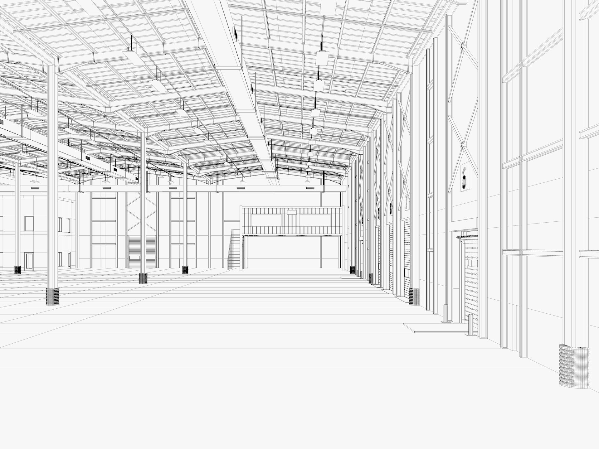 Warehouse Logistic 6 interior and exterior 3D model_34