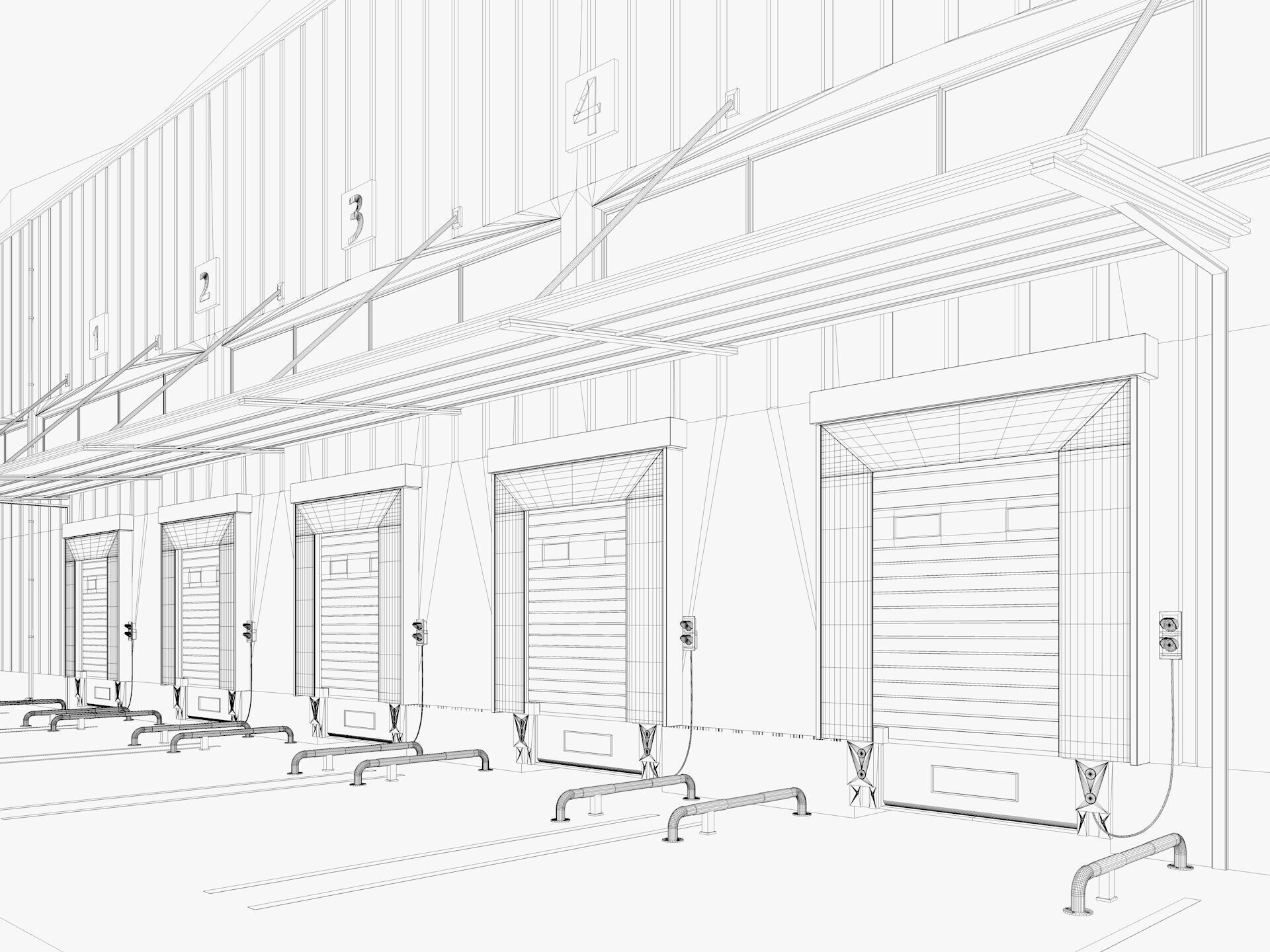 Warehouse Logistic 6 interior and exterior 3D model_25