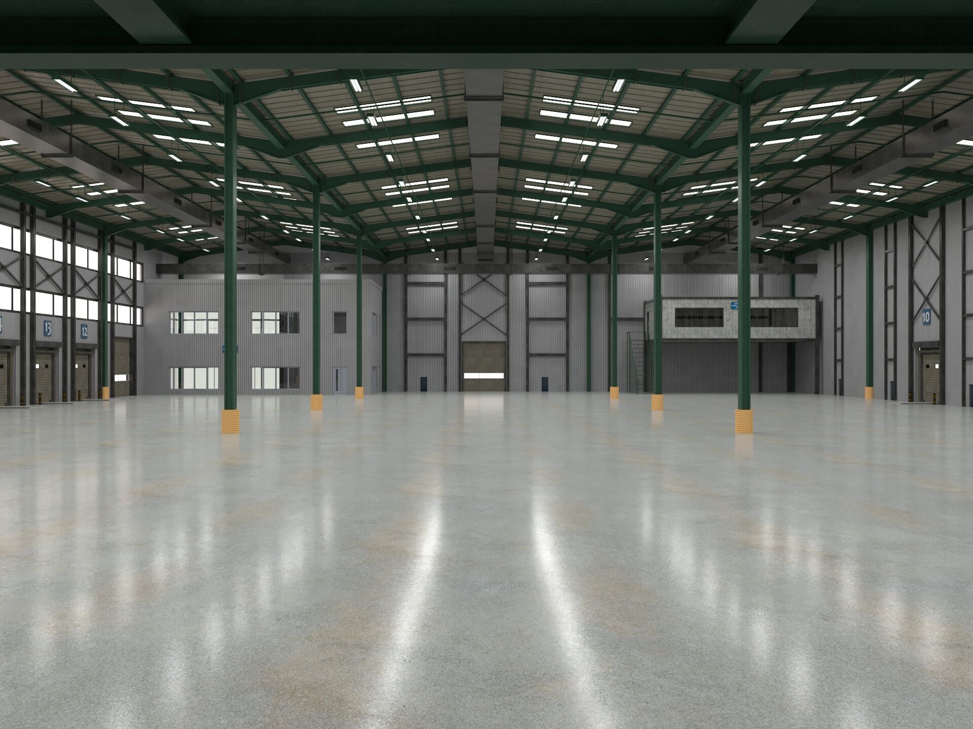 Warehouse Logistic 6 interior and exterior 3D model_7