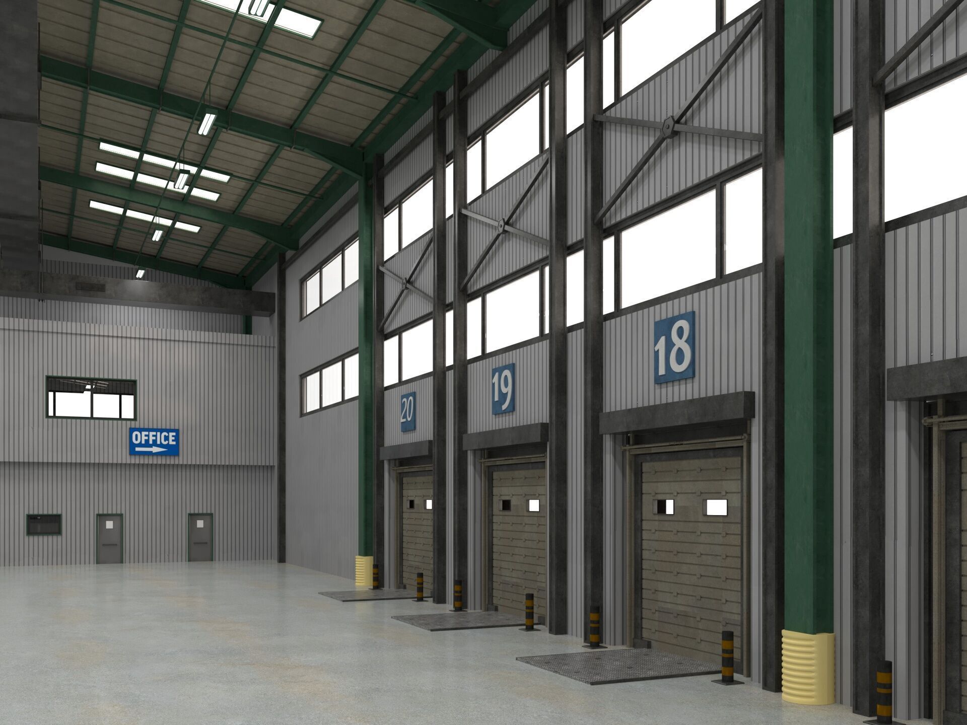 Warehouse Logistic 6 interior and exterior 3D model_15