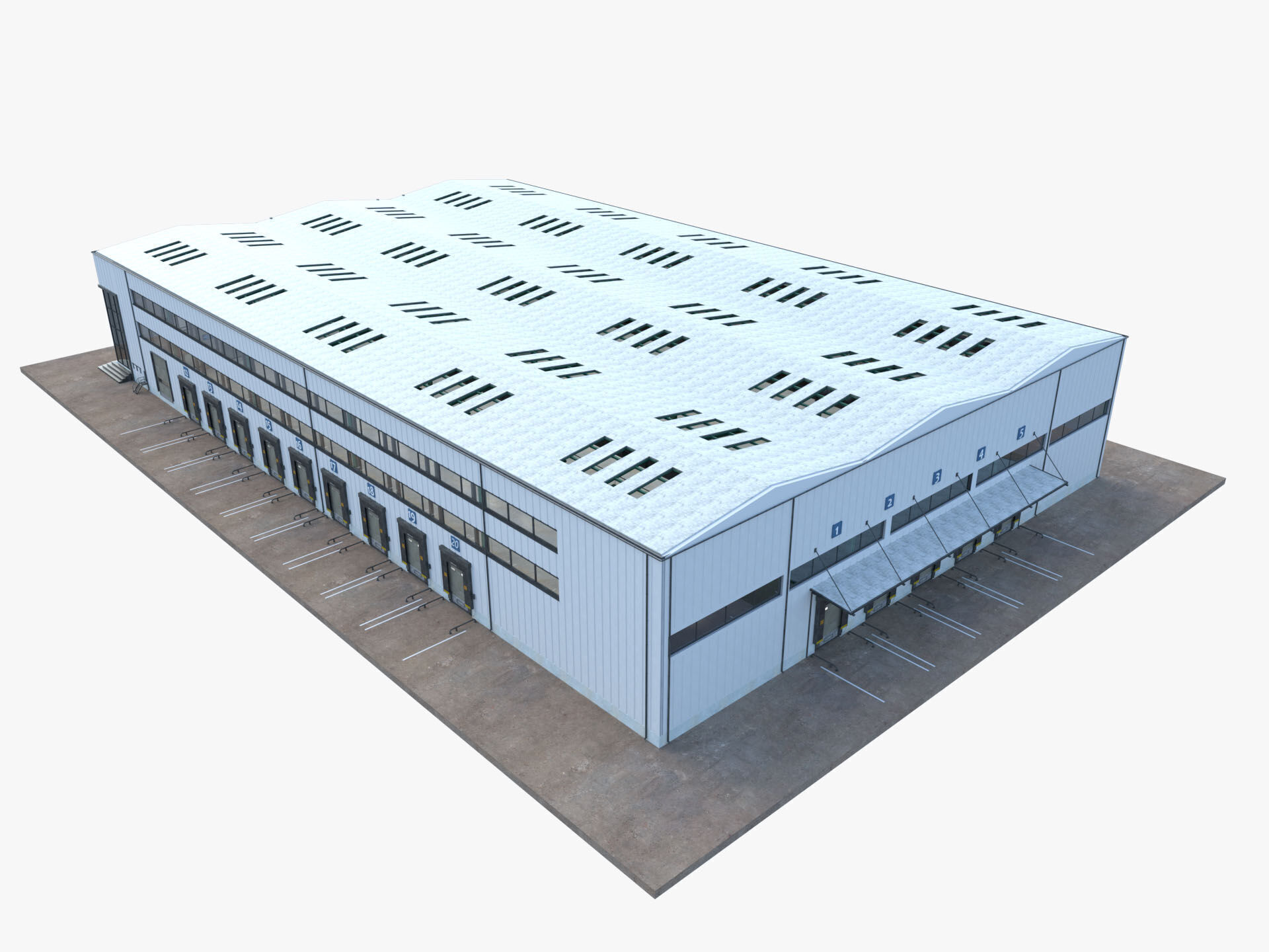 Warehouse Logistic 6 interior and exterior 3D model_10