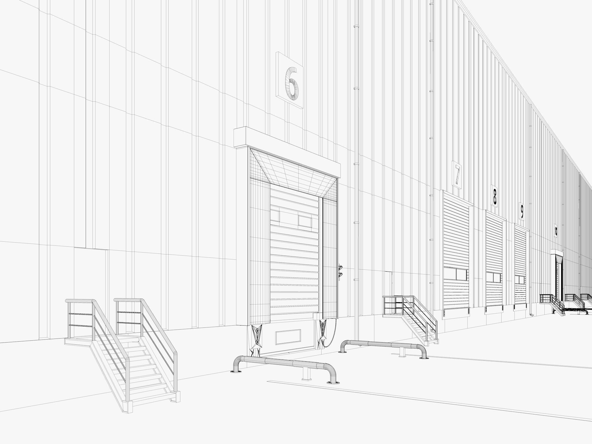 Warehouse Logistic 6 interior and exterior 3D model_29