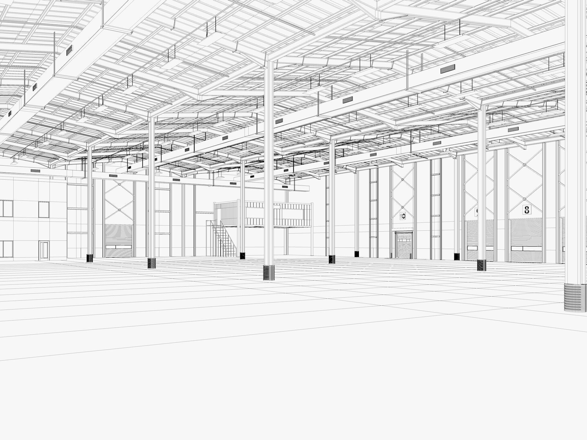 Warehouse Logistic 6 interior and exterior 3D model_27