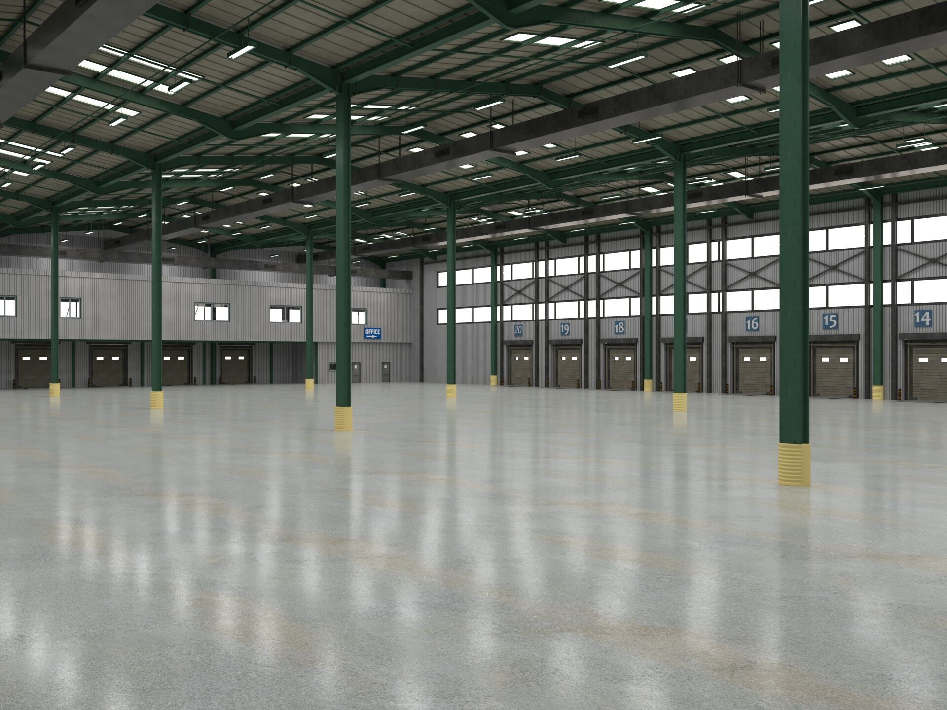 Warehouse Logistic 6 interior and exterior 3D model_5