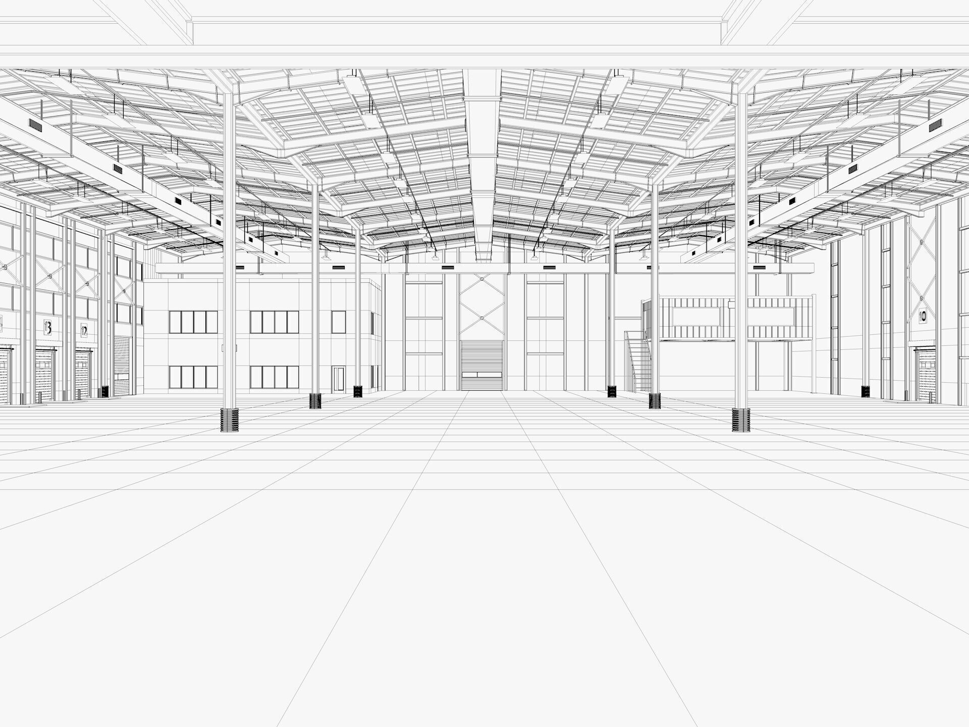 Warehouse Logistic 6 interior and exterior 3D model_32