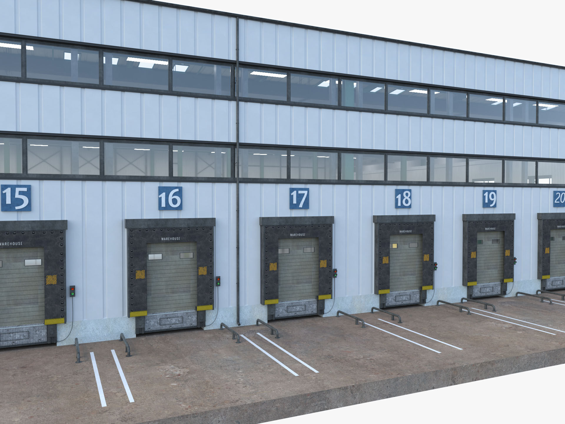 Warehouse Logistic 6 interior and exterior 3D model_8