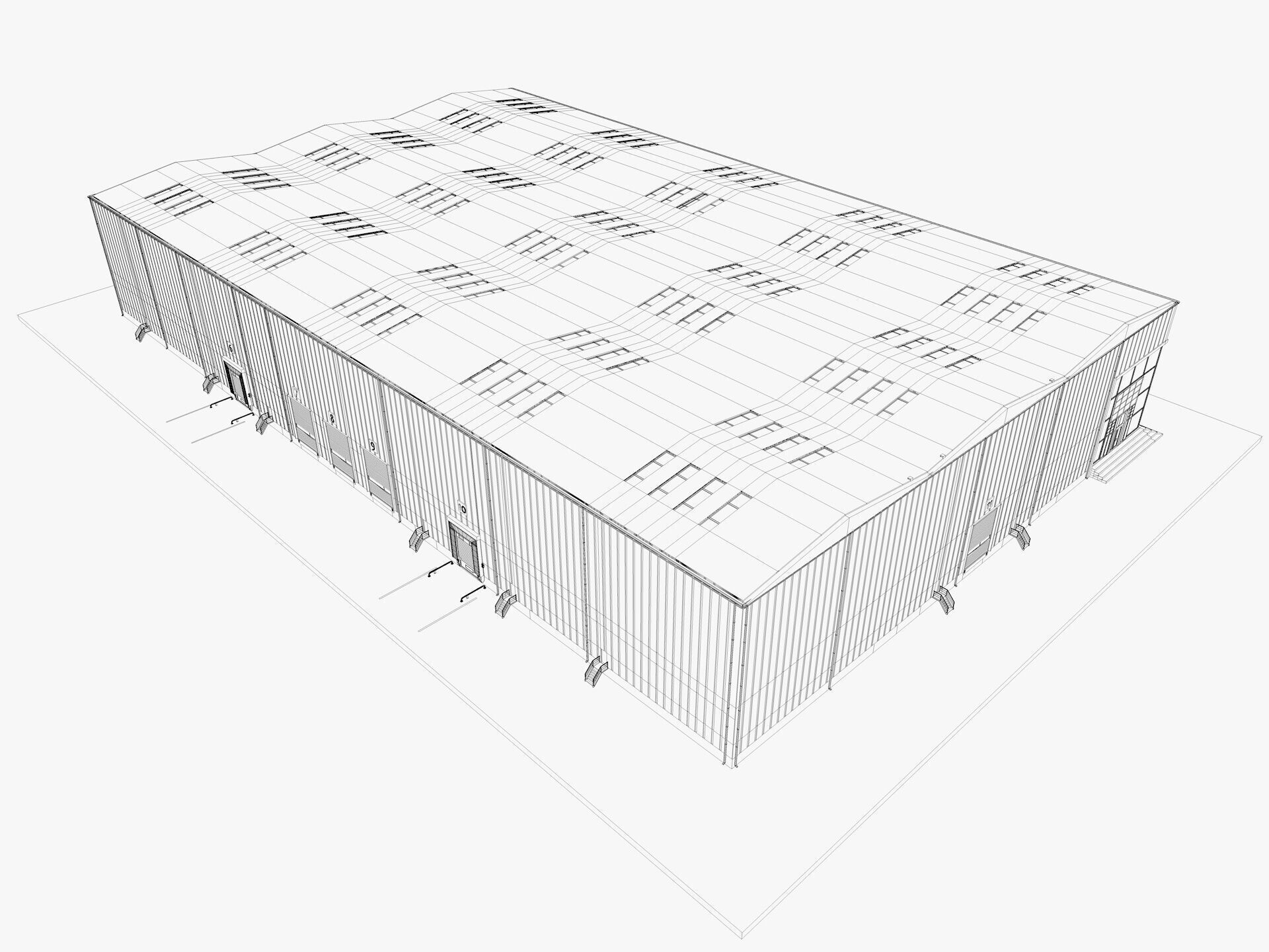 Warehouse Logistic 6 interior and exterior 3D model_33