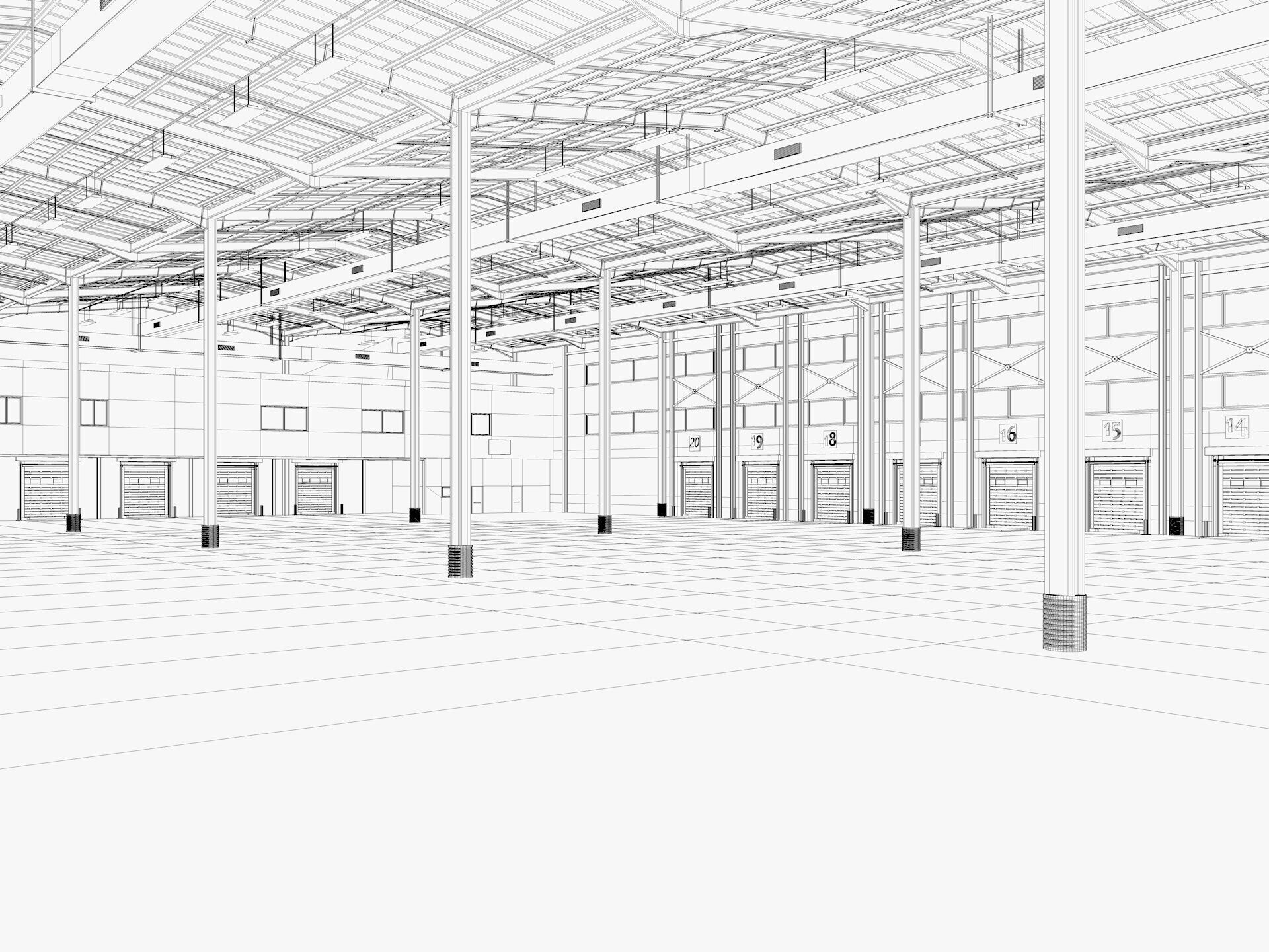 Warehouse Logistic 6 interior and exterior 3D model_24