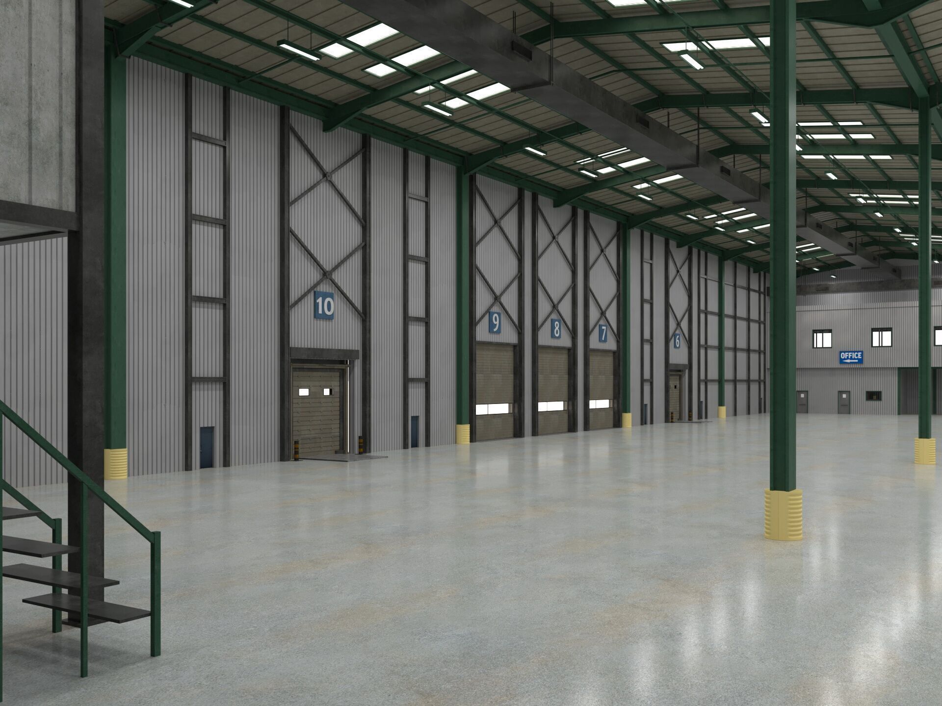 Warehouse Logistic 6 interior and exterior 3D model_16