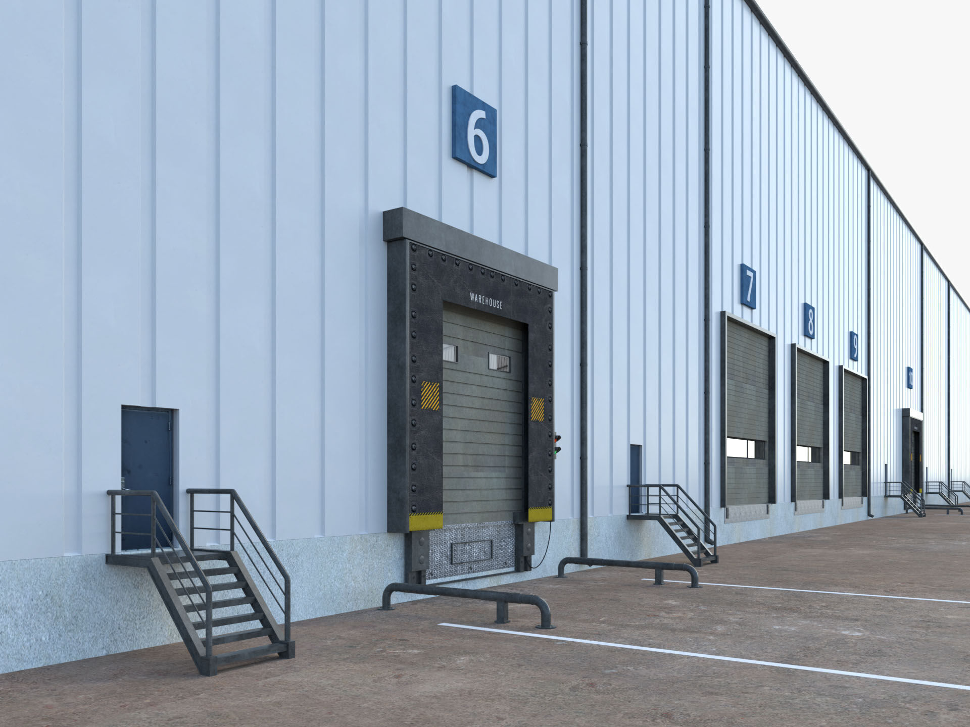 Warehouse Logistic 6 interior and exterior 3D model_12
