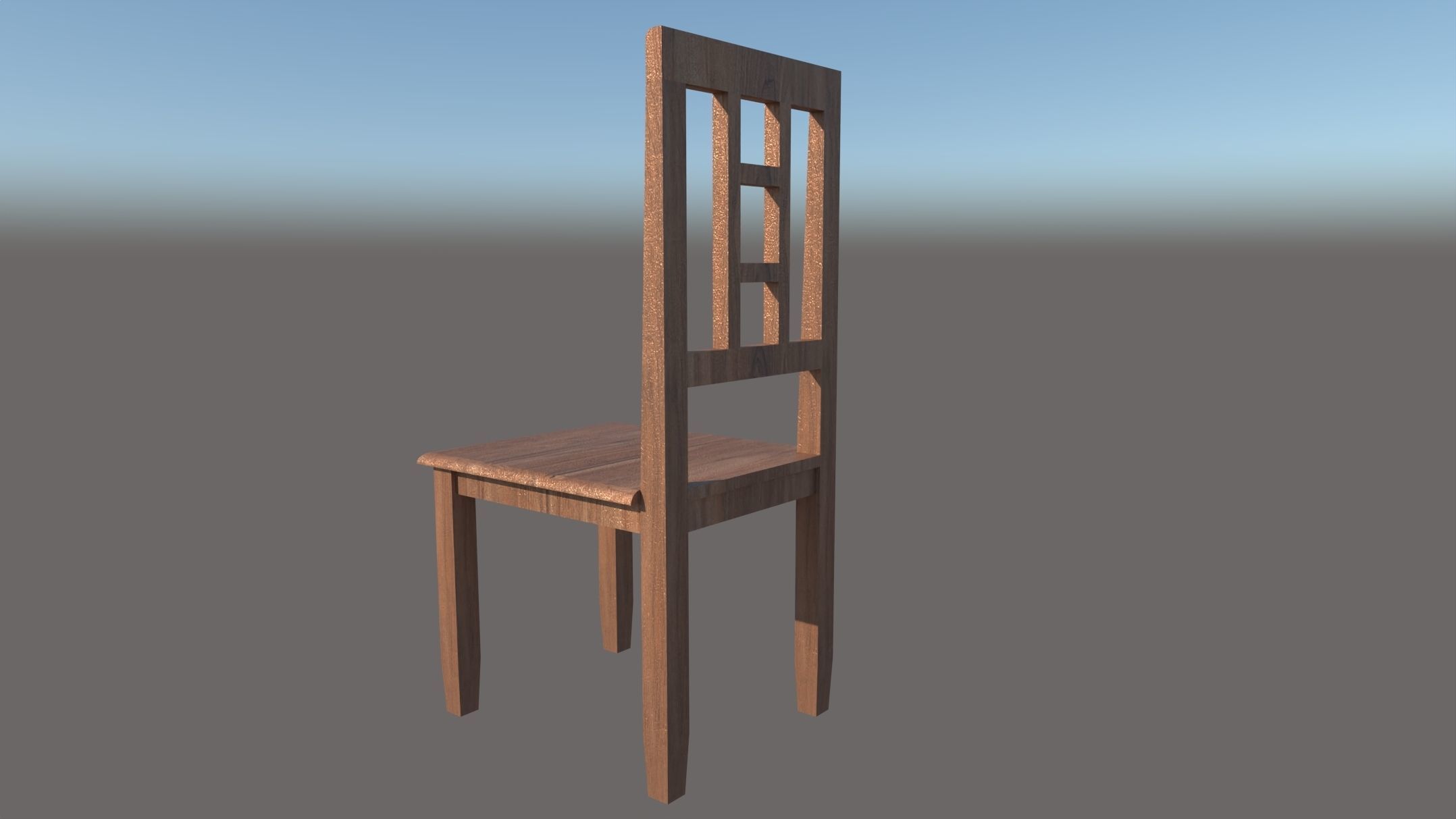 Modern Basic Chair Free 3D model_3