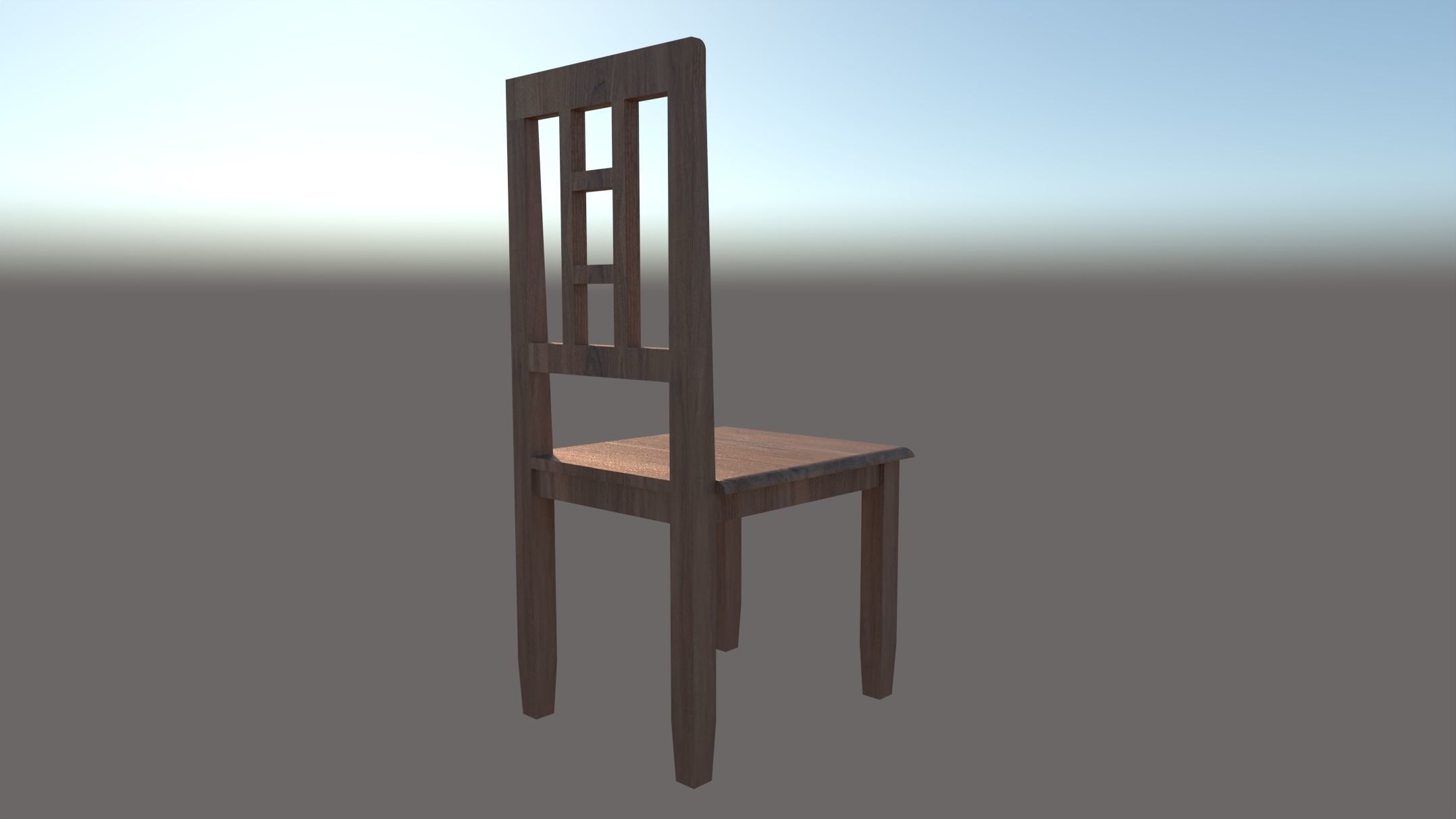 Modern Basic Chair Free 3D model_4
